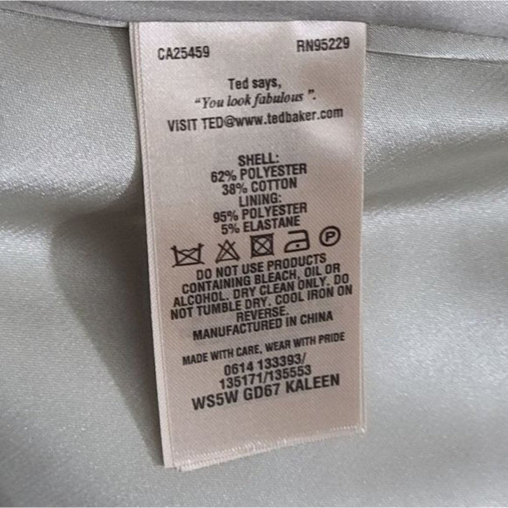 NWT 𝅺Ted Baker Kaleen Textured Jacquard Dress in Mint Green Ted Size 1/US 4 - Picture 13 of 16